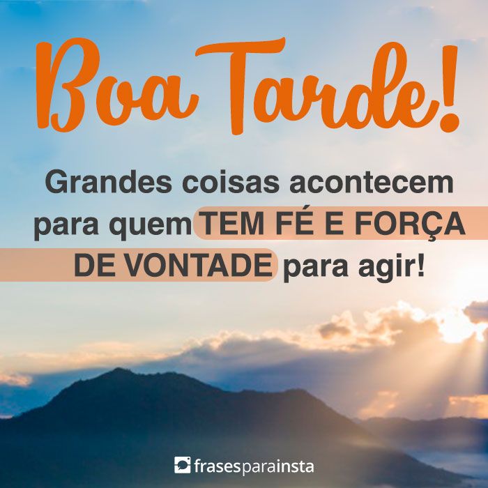 Frases de Boa Tarde