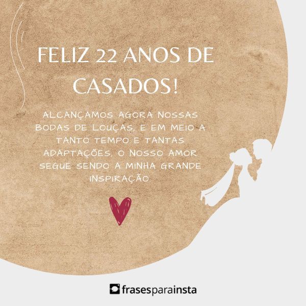 Mensagens de bodas de 22 anos de Casados