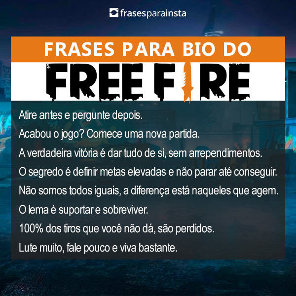 Frases para Bio do Free fire