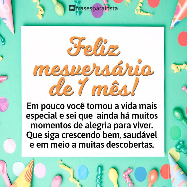 Frases para Mesversário de 1 Mês: Comemore a Vida do seu Bebê!