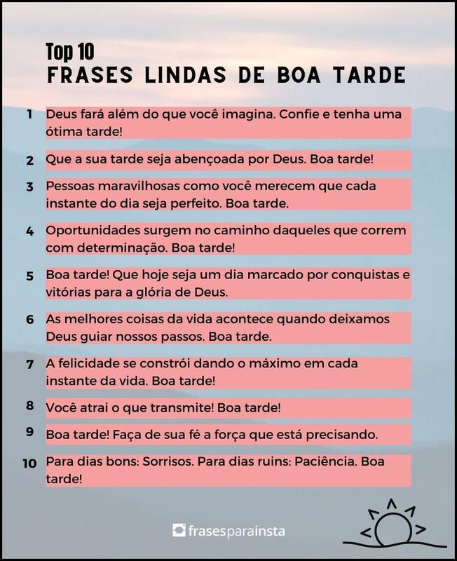 Frases Lindas de Boa Tarde