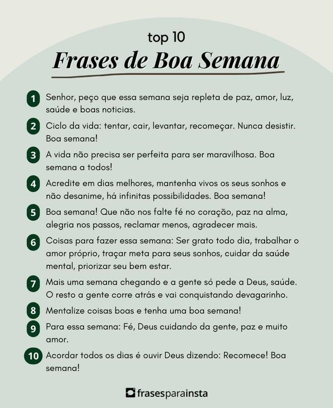 Frases de Boa Semana; Inicie bem Esse novo Ciclo!