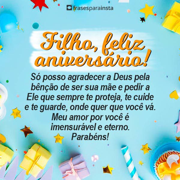 Mensagens de Aniversário de Mãe para Filho