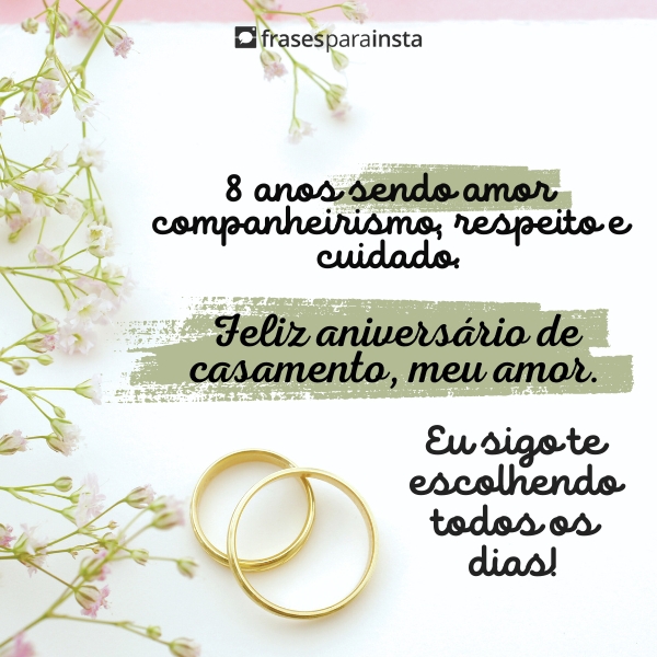 Bodas de 8 Anos de Casados - Frases para Celebrar