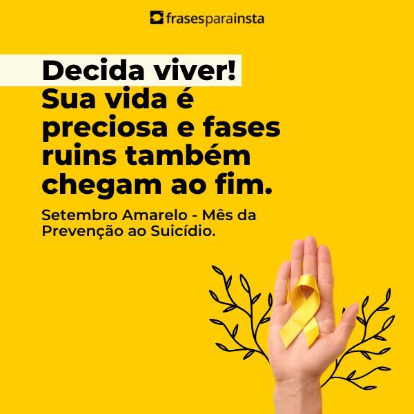 Frases para Setembro Amarelo