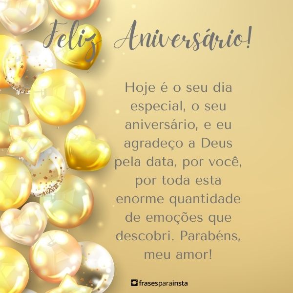 Feliz Aniversário Meu Amor +50 Frases para Felicitar o Seu Par