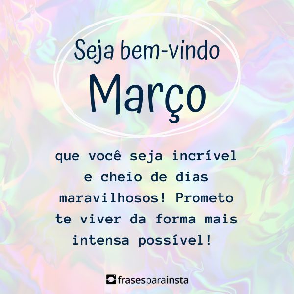 Bem vindo Março