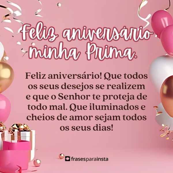 Mensagens de Aniversário para Prima +30 Opções para Felicitá-la com Carinho