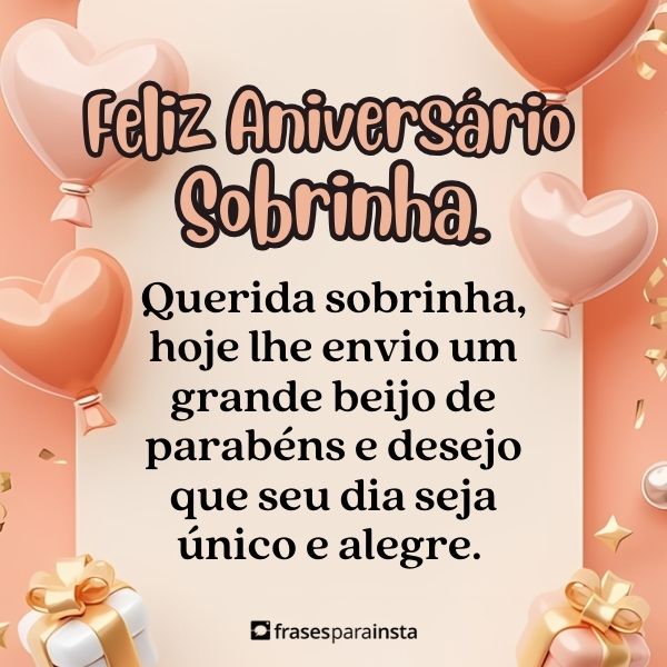 Frases de Feliz Aniversário para Sobrinha +40 Ótimas Opções para Felicitá-la