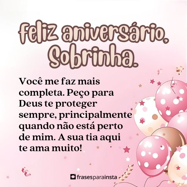 Frases de Feliz Aniversário para Sobrinha +40 Ótimas Opções para Felicitá-la