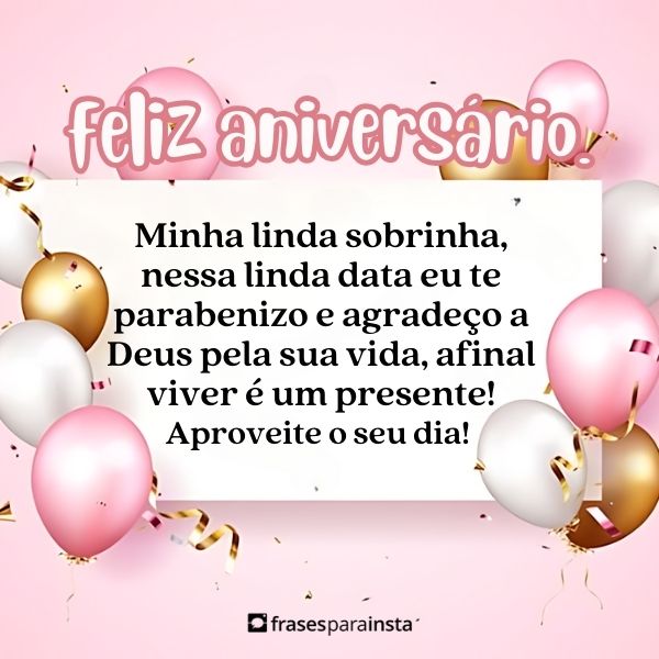 Frases de Feliz Aniversário para Sobrinha +40 Ótimas Opções para Felicitá-la