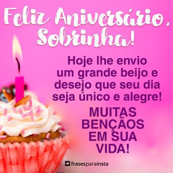 Frases de Feliz Aniversário para Sobrinha +40 Ótimas Opções para Felicitá-la