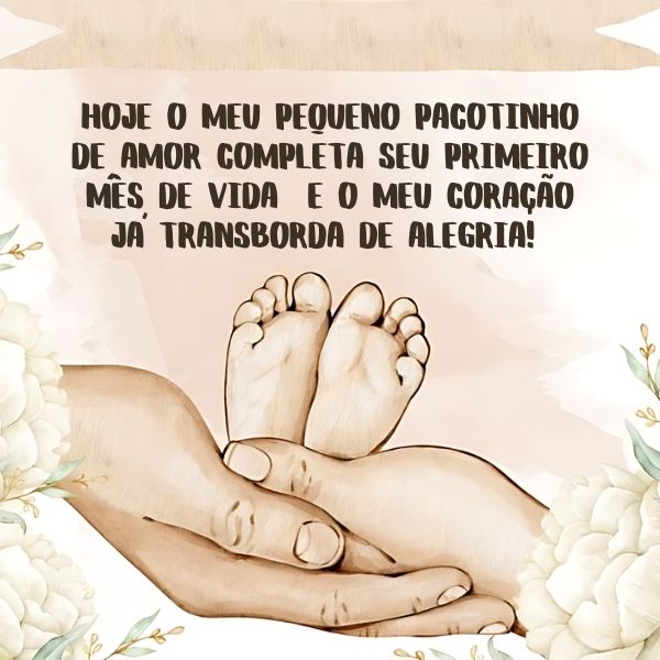 Frases para Mesversário de 1 Mês: Comemore a Vida do seu Bebê!