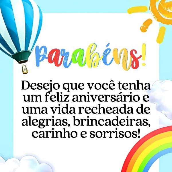 Frases de Parabéns para Criança +30 Opções de Mensagens Prontas para Compartilhar