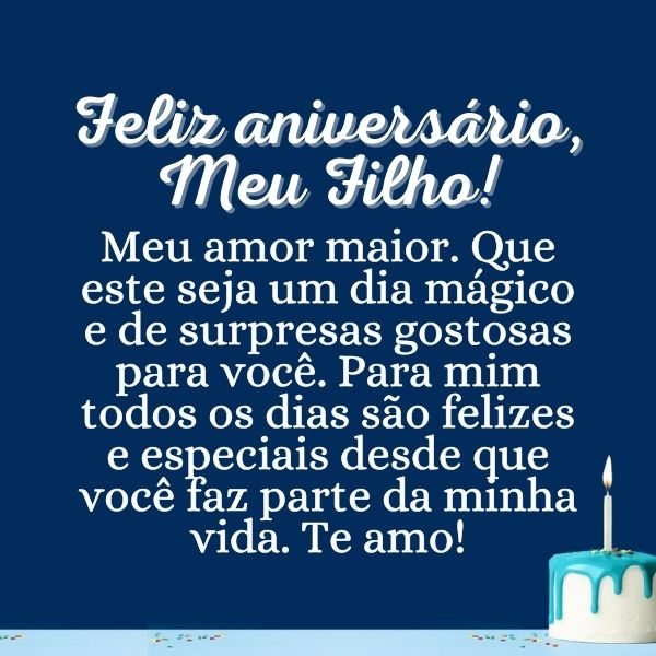 Mensagens de Aniversário de Mãe para Filho