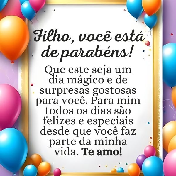 Mensagens de Aniversário de Mãe para Filho